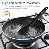 NileHome Silicone Spatula Set 6 Pieces Food Grade BPA-Free Heat Resistant 600°F view 4