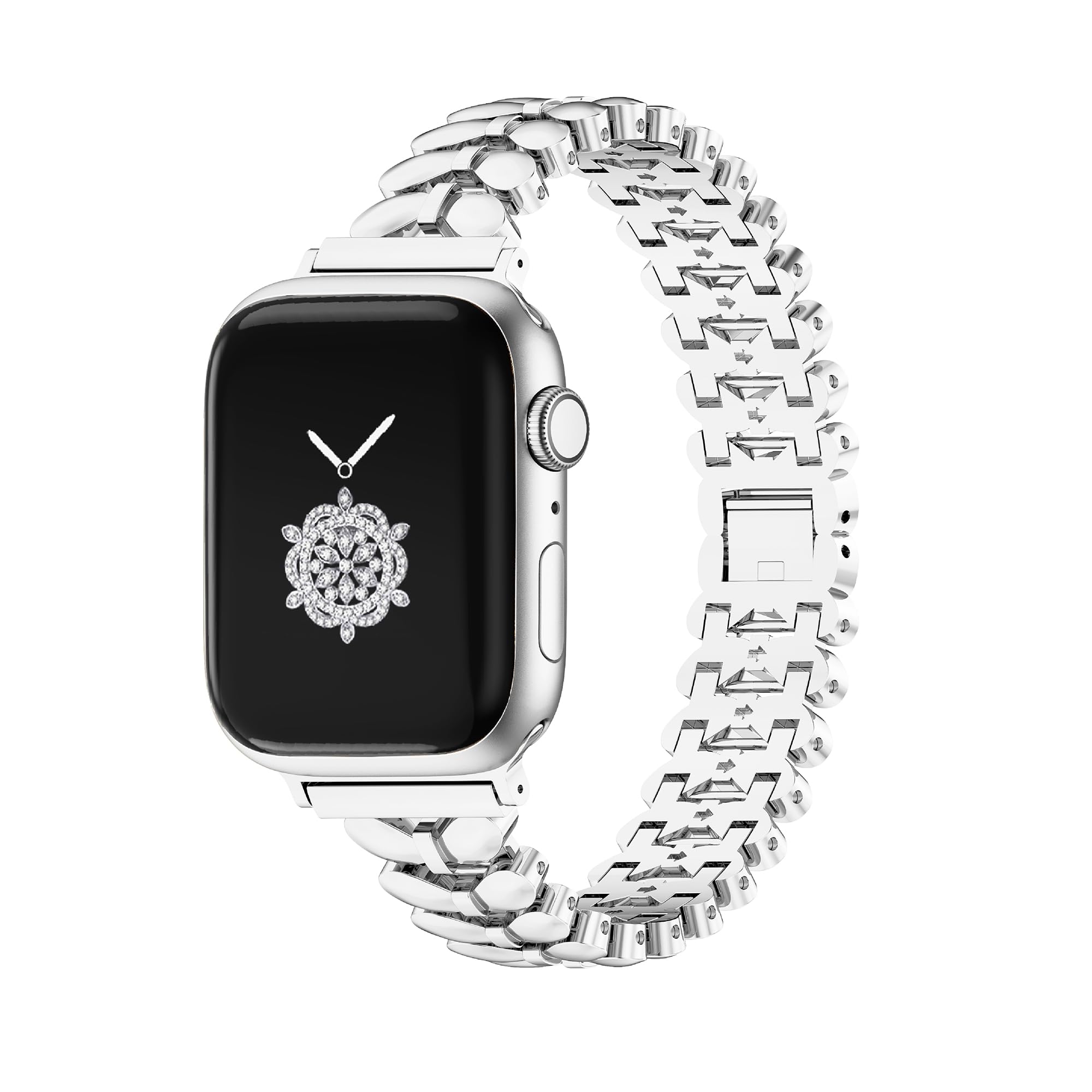 Photo 1 of Kolgios Sliver 38/40/41mm Charms Bowtie Women Smartwatch Band Compatible for Apple Watch Series Bands 9/8/7/SE/6/5/4, Stylish Replacement Bracelet For Iwatch 9 Gift for her
