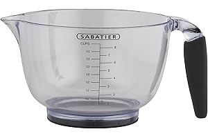 Sabatier Plastic Batter Bowl, 8-Cup, Gray