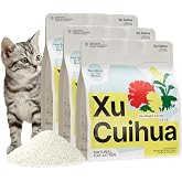 XuCuiHua Natural Cat Litter Unscented, 100% Plant-Based, Strong Clumping Litter, Easy Scooping, Clumps Lift Cleanly, Chemical-Free, Low Dust, Corn &amp; Cassava Litter, 16.5 LB (5.5 LB x 3 Bags)