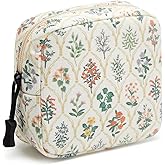 ZOEMTIU Small Makeup Bag for Purse,Mini Cosmetics Bag cute Zipper corduroy Cosmetic Pouch Storage Pouch Travel Toiletry Organizer for Women Girls(Multi-Plants)