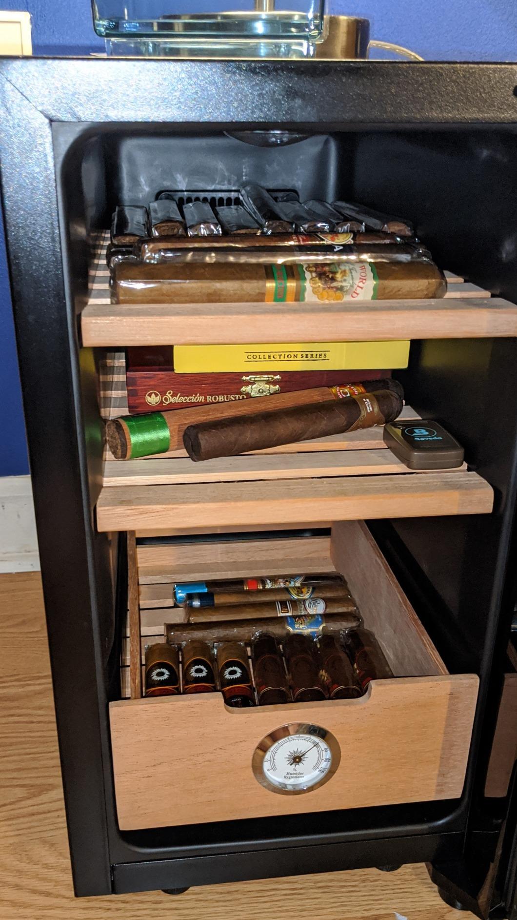 Audew JC23C1 Electronic Cigar Cooler Humidor,150Cigar, with Spanish