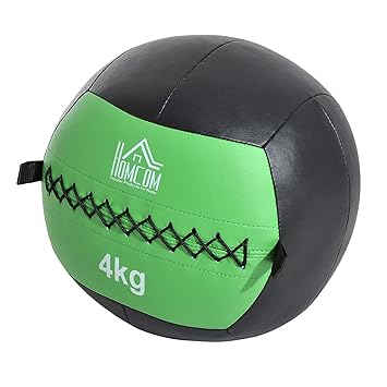 HOMCOM Pelota médico Wall Ball 4 kg Crossfit Fitness sintética ф35 ...