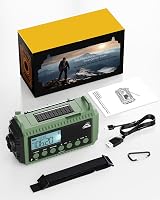 Roxicosly Wind Up Radio AM FM SW Emergency Solar Hand Crank 44400mWh 12000mAh view 8