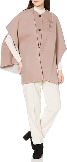 Amazon ランバンオンブルー コート ケープリバーシブルショートコート レディース ベージュ 38 コート ジャケット 通販