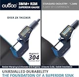 OUGOO 304 Stainless Steel Black Kitchen Sink 45x50cm Single Bowl Darin Kit view 4