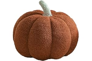 Maxpetus 3D Simulated Pumpkin Pillow Plush Pillow Sofa Cushion (7.8inch, Brown)