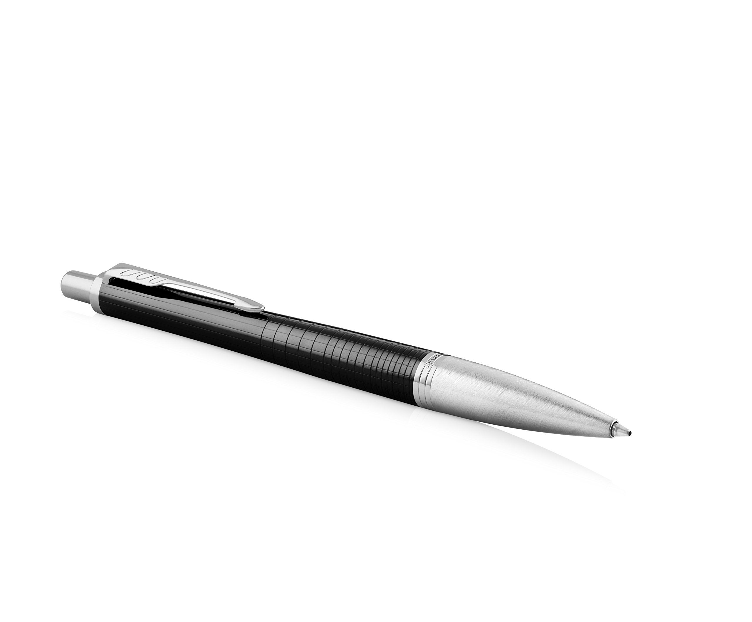 Parker Urban Ballpoint Pen | Premium Ebony Metal Chiselled | Medium Point Blue Ink | Gift Box