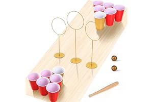 XEFINAL Party Beverage Pong Game Set with 3 PCS Large Goal Posts for Indoor Outdoor Party Cup Pong Throwing Game for Wizard Theme Party House Parties Birthdays Beach Wedding