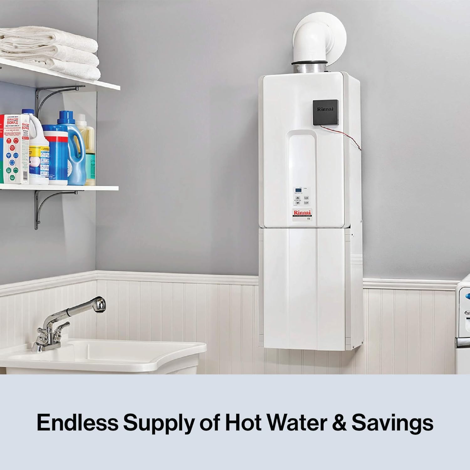 Rinnai V65IN Tankless Water Heater, Large, V65iN-Natural Gas/6.5 GPM - - 