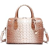 Makcr Joacbv Top-Handle Crocodile Purses For Women Crossbody Leather Bags Trendy Large Capacity Tote with Shoulder Strap