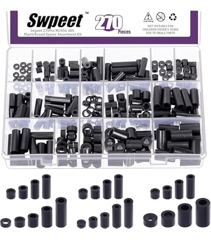 Espaciadores Métricos Pulgadas Espaciadores De Nailon 50 Piezas