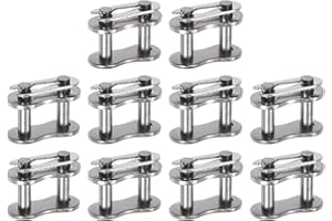 uxcell 10Pcs #40 Chain Master Connector Link Roller 1/2" Pitch Stainless Steel Standard Connecting Split Links for 08A Chain