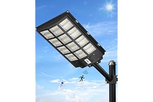 JAYNLT 6000W Solar Street Lights Outdoor,6500K 600000LM Highest Lumen Solar Parking Lot Lights,Waterproof Duks to Dawn Solar Flood Security Lights Motion Sensor for Yards, Driveways