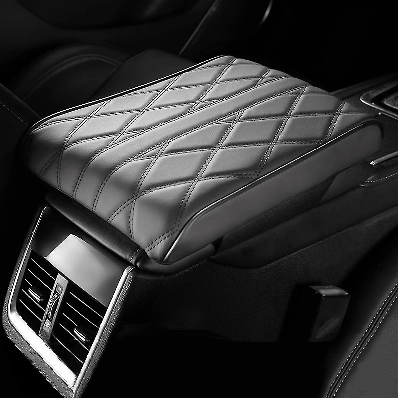 Photo 1 of NATUTENT Car Armrest Box Cushion, Comfortable High Elasticity, Center Console Cover, Widen and Heighten, Arm Rest Cushion for SUV/Truck/Vehicle (Gray)