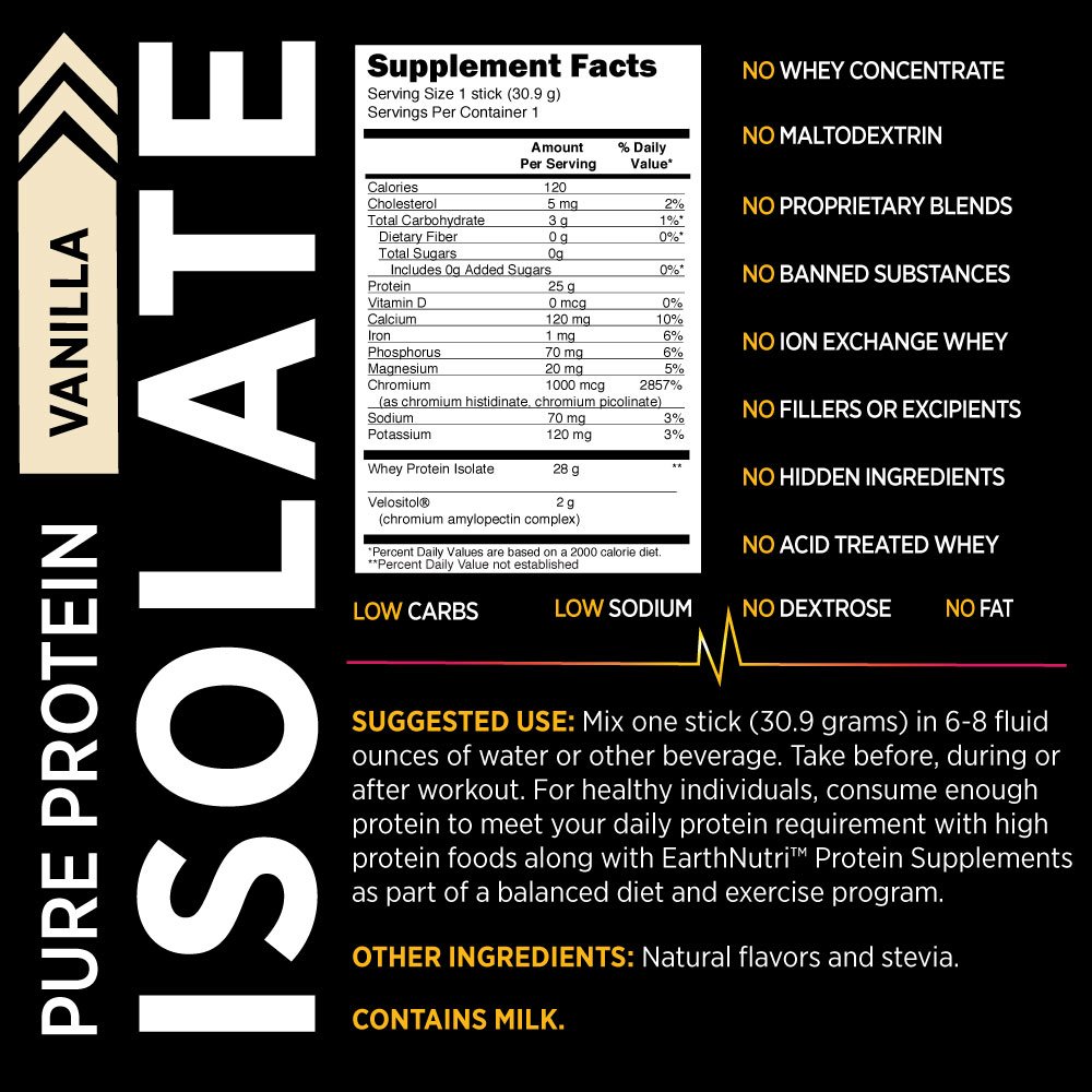 EarthNutri Samples with Plastic Shaker: Includes 1 Whey Isolate Protein Sample, 1 Pre-Workout...