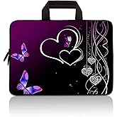 11 11.6 12 12.1 12.5 inch Laptop Carrying Bag Chromebook Case Notebook Ultrabook Bag Tablet Cover Neoprene Sleeve Fit Apple MacBook Air Samsung Acer HP DELL Lenovo Asus(Purple Butterfly)