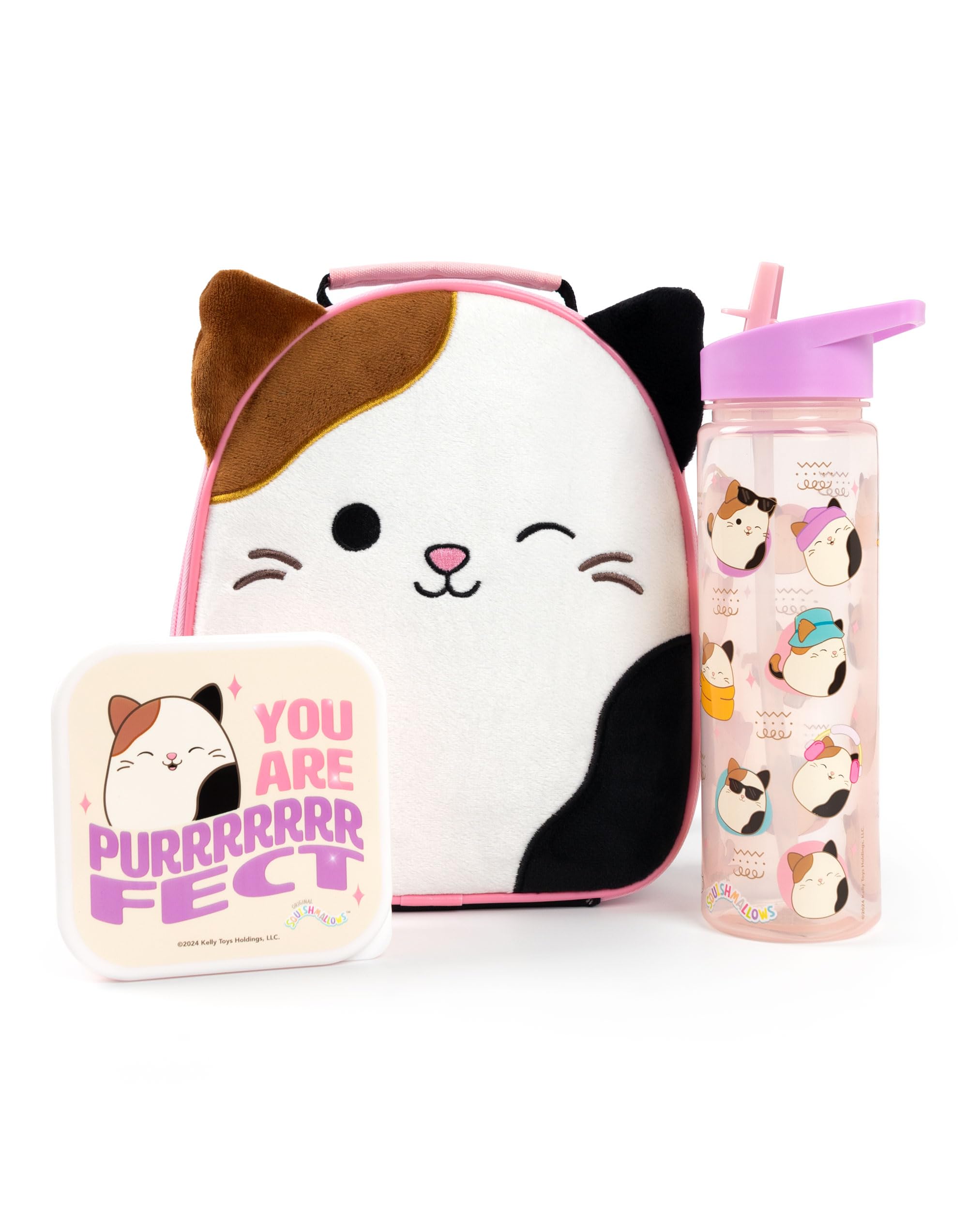 Squishmallows Girls Lunch Bag Set | Kids 3 Piece