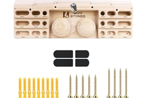 Two Stones Hangboard Rock Climbing Pull Up Bar Designed Training for Climbing, Wooden Fingerboard Climbing Finger Board Train