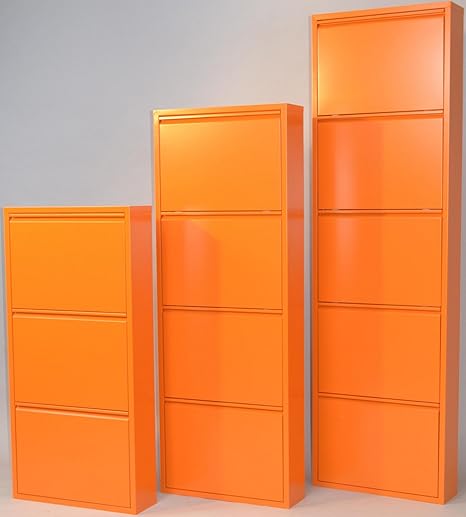 Shoe Cabinet With 4 Drawers Colour Orange Amazon Co Uk Kitchen