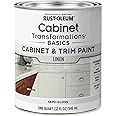 Rust-Oleum 372008 Transformations Basics Cabinet & Trim Paint, Quart, Linen 32 Fl Oz, 0.25 Gallon (Pack of 1)