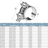 Hozzoo T-Bolt Hose Clamps 16-25mm 304 Stainless Steel Heavy Duty Pipe Tube view 3