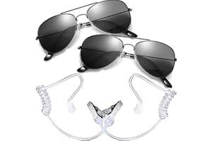 Boompark Ring Wedding Bearer Security: Ring Gifts Bearer Sun Glasses + EarPiece Cosplay + Ring Wedding Bearer Badge Police Fbi