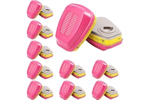 VOCITXI 20 PCS(10 Pair) 60923 Respirator Cartridges, Particulate Filters Helps Protect Against Organic Vapors, Acid Gases Compatible with Half and Full Face Pieces 6200 6800 FF400 Series