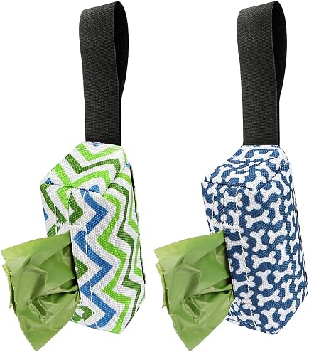 KEQAR - 2 Dispensadores De Bolsas Para Excrementos De Perro Con Mosquetón, Prácticos Y Compactos, Para Correas Y Mochilas (Verde Y Negro)