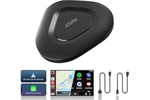 MYATOTO 2-in-1 Wireless CarPlay Adapter & Android Auto Box, 2025 Upgrade Smart Box - Convert Wired to Wireless CarPlay Adapter, Plug & Play, Easy Setup, Compatible with Car Models 2016+, AD3APL-BK (AD3A)