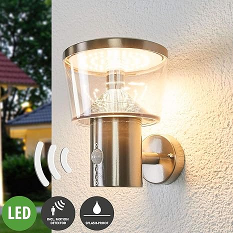 LED Lámpara de pared exterior Antje (Moderno) en Gris hecho de Plástico (1 llama, ...