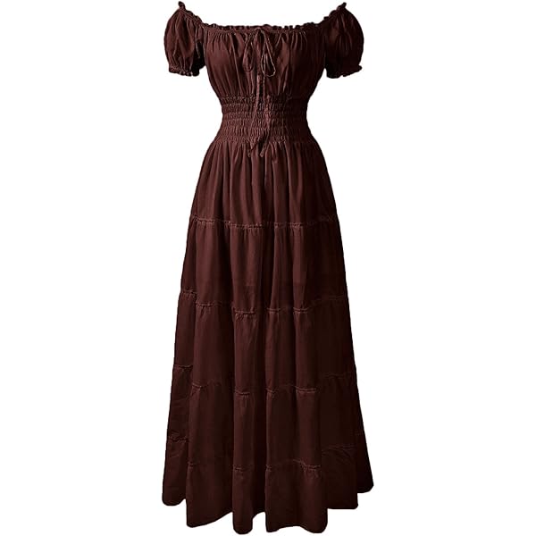 Amazon.com: Womens Renaissance Medieval Peasant Dress Empire Waist Regency  Era Ball Gown : Clothing, Shoes & Jewelry