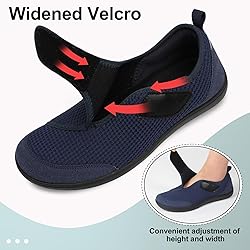 LeIsfIt Mens Wide Toe Box Shoes Adjustable Diabetic