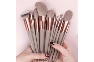 13PCS Makeup Brush, Makeup Kit, Foundation Powder Concealers Eyeshadow Blush Makeup Brushes Make up Brushes Kit, Brown