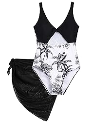 Mecamelon Girls One Piece Swimsuit with Cover Up