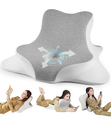RLXROM Versatile Bed Pillow With Prone Position For Reading - Medium Size, Includes Washable Cover - View #6
