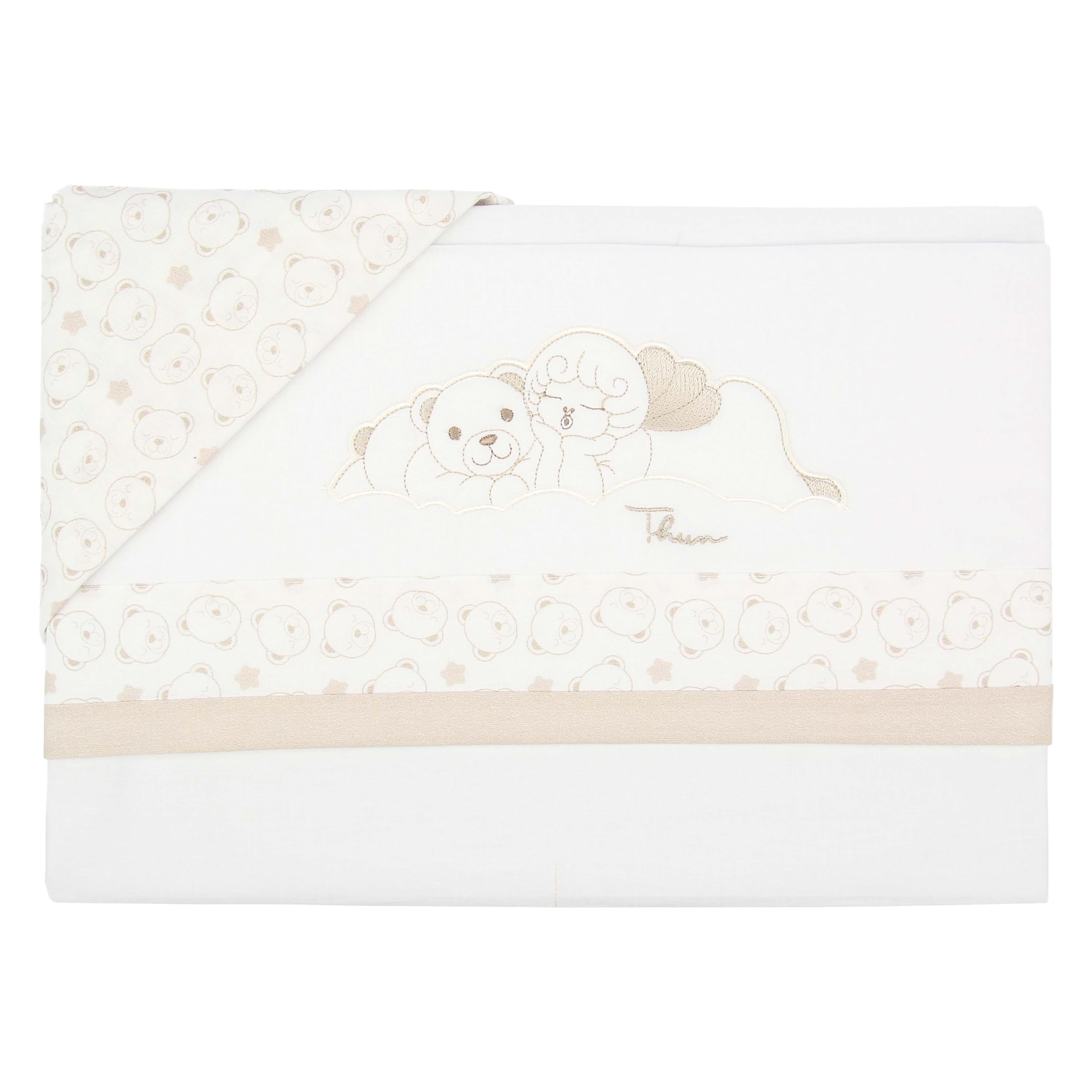 THUN Teddy and Angel Bedding Set with Pillowcase