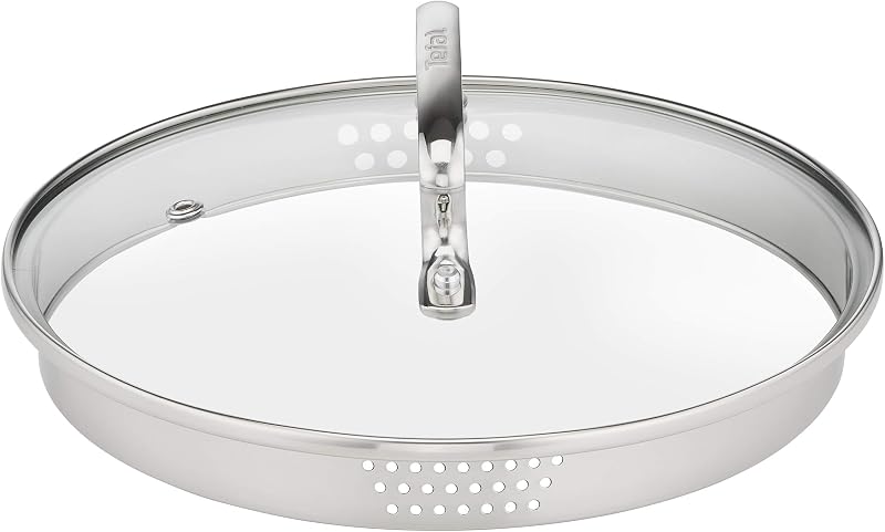 Duetto Lot de 7 pièces : 3 casseroles 16/20/24 cm, 1 casserole 16 cm, 3 couvercles en acier inoxydable, 3 couvercles en verre, marques de mesure, toutes sortes de cuisines, passe au four et au