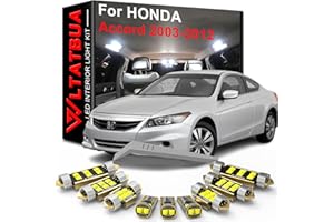 LED Interior Light Kit Package Replacement for HONDA Accord 2003 2004 2005 2006 2007 2008 2009 2010 2011 2012, Super Bright 6