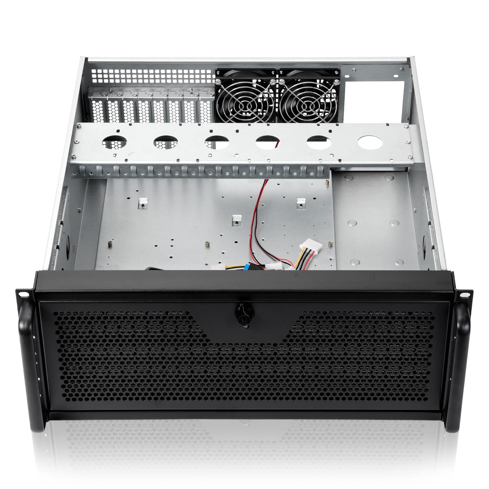 RackChoice 4U rackmount Server Chassis Support Liquid Cooling AIO Cooler Compatibility up to Elevated 360mm Radiator