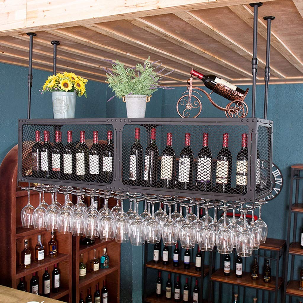 Wine Glass Rack Upside Down Bar Bar Wine Rack Industrial Loft Wine