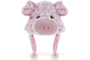 DolliBu Plush Hat – Soft Fleece Beanie with Ear Flaps, Warm Winter Hat for Kids, Teens & Adults – Funny Costume, One Size