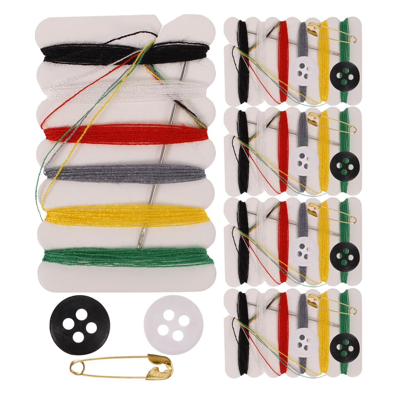 SUPVOX Sewing Kit 100 Packs Portable Thread and Needle Box Set with Buttons Pins Multifunctional Embroidery Cross Stitch Tools for Home Sewing and Travel