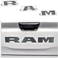 RAM Tailgate Emblem Overlay Decal Stickers 2025 Ram 1500 (Color: Granite Crystal Metallic)