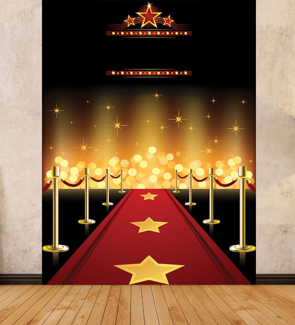 Chicbanners RED CARPET THEMED BACKGROUND PARTY SCENE SETTER PHOTO BACKGROUND BACKDROP LARGE PRINT 1.5m x 2m MAKES IMPACT