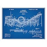 Studio 21 Graphix 1898 Prescott Roller Coaster Patent Print Art Poster UNFRAMED Blueprint 18" X 24"