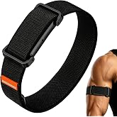 Nylon Bicep Band Compatible with Google Fitbit Air, Integrated Metal Frame | Stretch Breathable Nylon, 9&ndash;16.5IN with 5 Wide Hook-and-loop Straps, Removable Metal Frame, Dual-use As Bicep/wrist Band