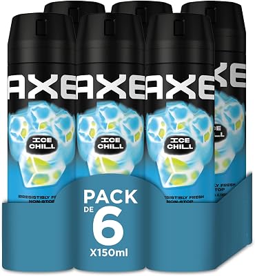 Desodorante en Aerosol para Hombre Bodyspray Ice Chill 150ml - Pack de 6