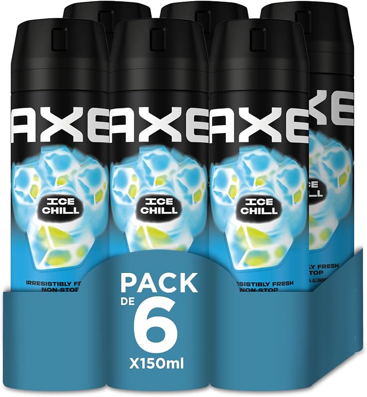 Desodorante en Aerosol para Hombre Bodyspray Ice Chill 150ml - Pack de 6