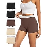 TIICHOO Period Underwear for Women Heavy Flow Leakproof Menstural Underwear Period Shorts 5 Pack